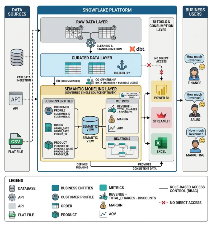 Semantic Modeling Architecture Diagram